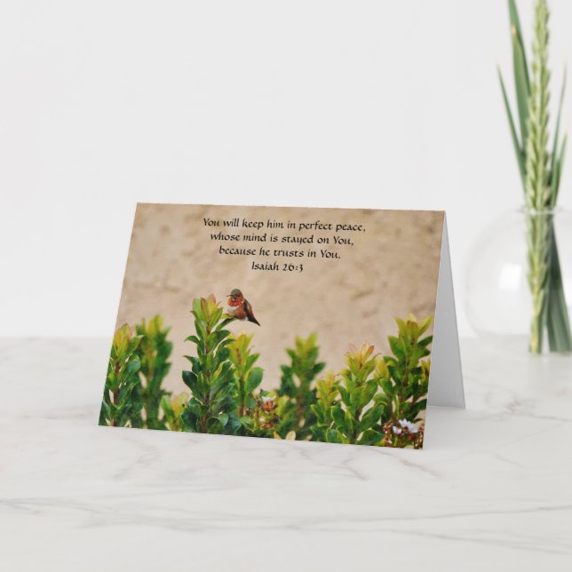 Hummingbird Encouragement Vänskap Faith Card Kort (Framsida)