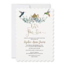 Hummingbird Eucalyptus Baby Shower Tea Party