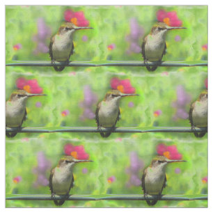 Hummingbird Fabric Tyg