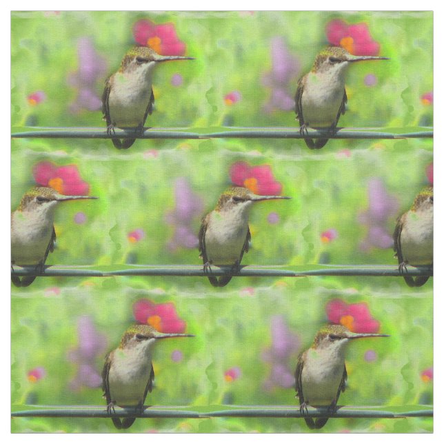 Hummingbird Fabric Tyg (Provkarta)