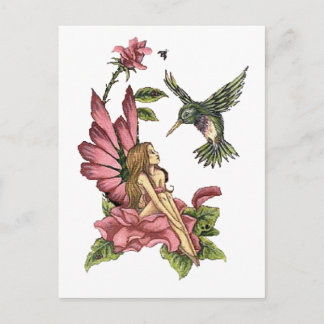 Hummingbird Fairy Vykort
