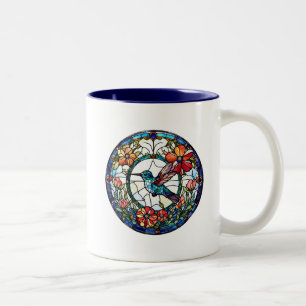 Hummingbird Faux - glasfågel Två-Tonad Mugg