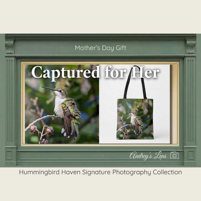 Hummingbird Fine Art Tote Bag Mother's Day Gift Tygkasse (Skapare uppladdad)