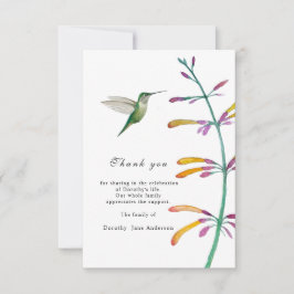 Hummingbird Firande of Life - tackkort Kort