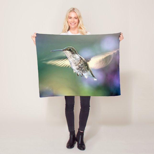 Hummingbird Flies Fleecefilt (På plats)