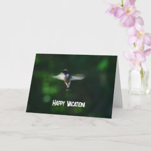 Hummingbird Flies Vacation Önskemål Card Kort