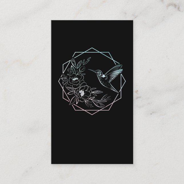 Hummingbird Flower Bird Älskare Visitkort (Framsida)