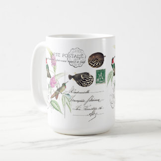 Hummingbird Flower Fransk Ephemera Fish Mugg