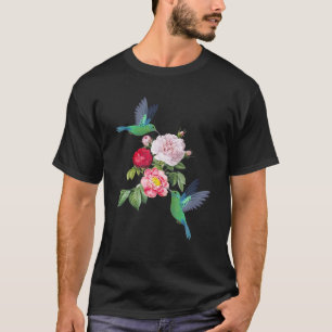 Hummingbird Flower Träd Graphic Funny Bird Älska T Shirt