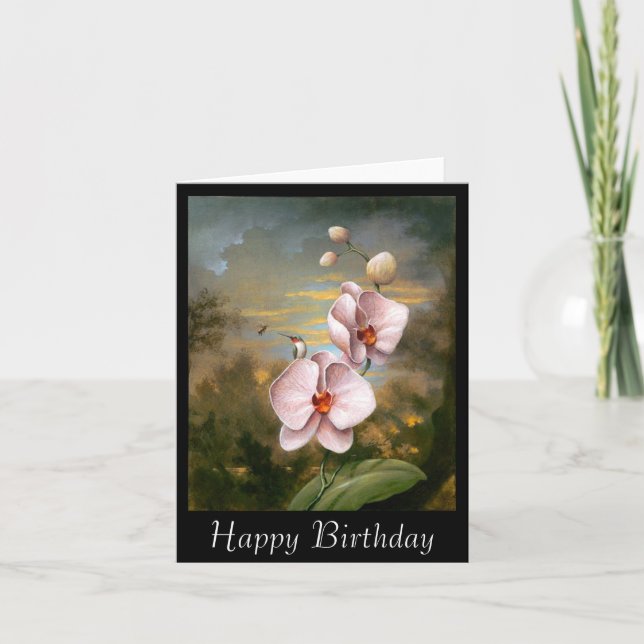 Hummingbird Flowers Card Kort (Framsida)