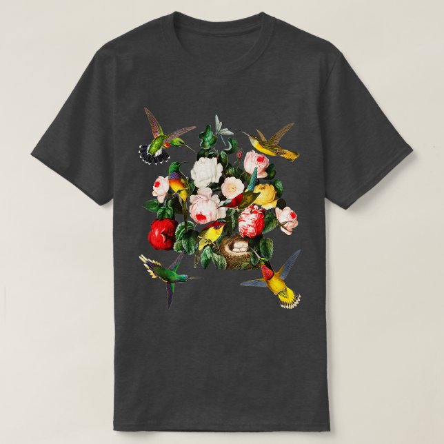 Hummingbird FlowersHummingbird Älskare Gift Hummin T Shirt (Design framsida)