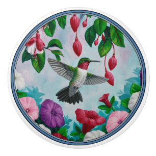 Hummingbird Flygande i Blomsterträdgård Knopp