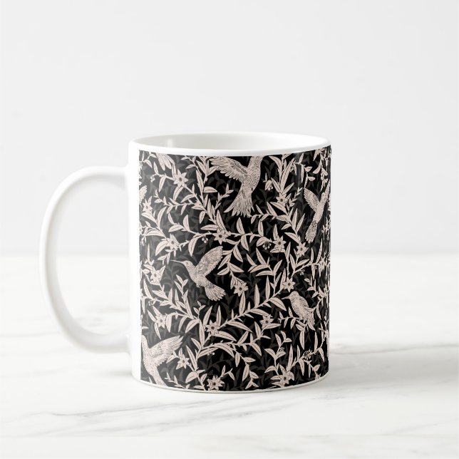 Hummingbird foliage whimsisk antracit kaffemugg (Vänster)