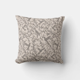 Hummingbird folietaupe vimisk vintage kudde