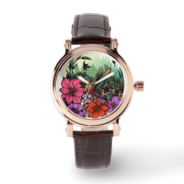 Hummingbird Garden Armbandsur (Framsida)
