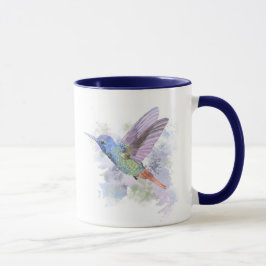 Hummingbird Garden Bird Watercolor Art Mugg