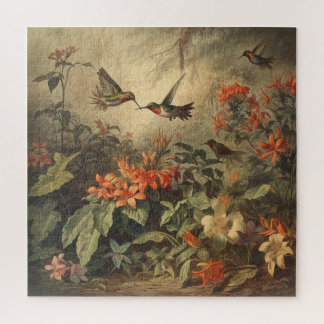 Hummingbird Garden Fint Konstaktivitet – Vintage Pussel