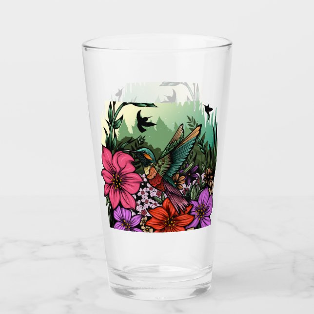 Hummingbird Garden Glaskopp (Framsida)