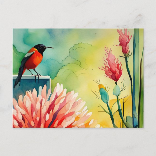 Hummingbird Garden Helg Vykort (Framsida)