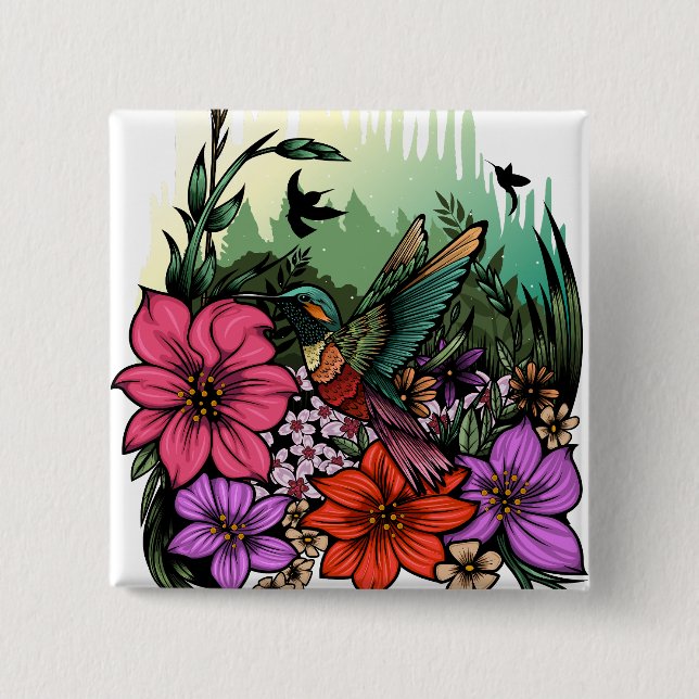 Hummingbird Garden Knapp (Framsida)