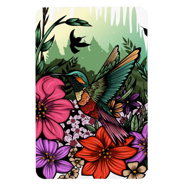 Hummingbird Garden Magnet (Vertikal)