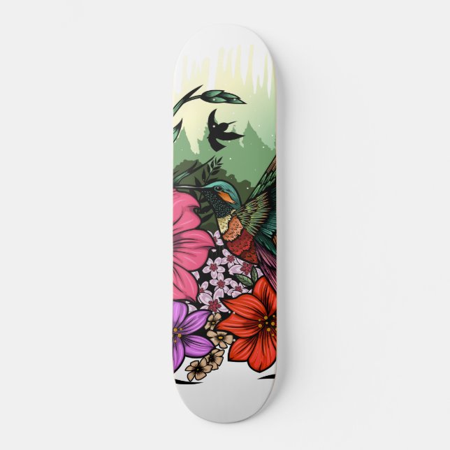 Hummingbird Garden Mini Skateboard Bräda 18,5 Cm (Framsida)