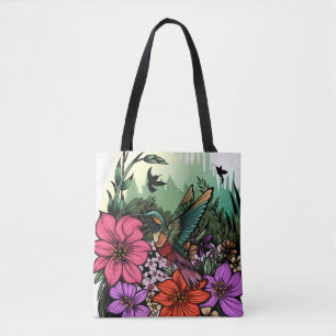 Hummingbird Garden Tygkasse