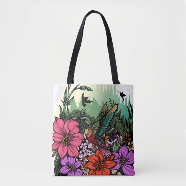 Hummingbird Garden Tygkasse (Framsida)