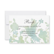 Hummingbird Garden Watercolor Bröllop OSA Card
