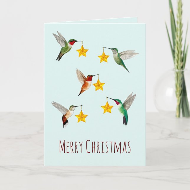 Hummingbird God jul Helgkort (Framsida)