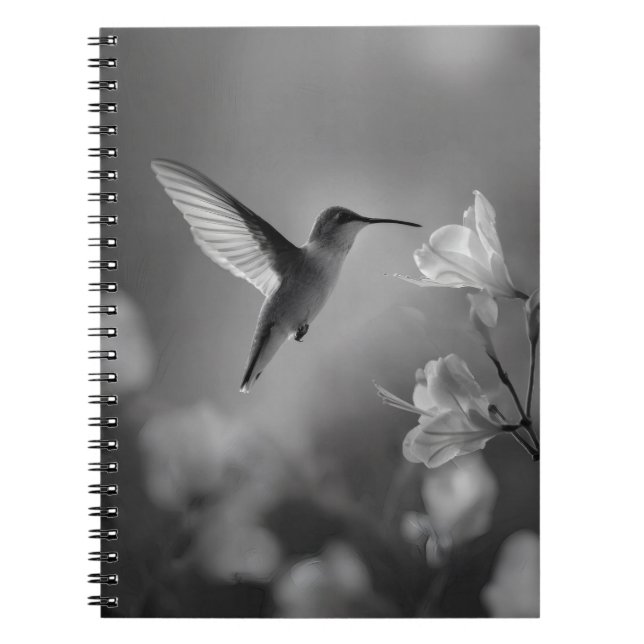 Hummingbird Grace Flower Bloom bärbar dator Anteckningsbok (Framsidan)