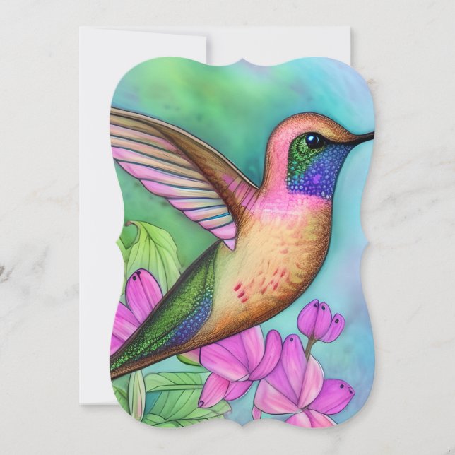 Hummingbird Graphic Anteckningskort (Framsida)