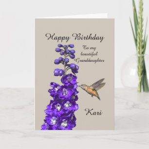 Hummingbird Grattis på födelsedagen Granddotter, K Kort