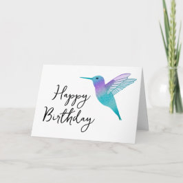 Hummingbird Grattis på födelsedagen-hälsningskort Kort