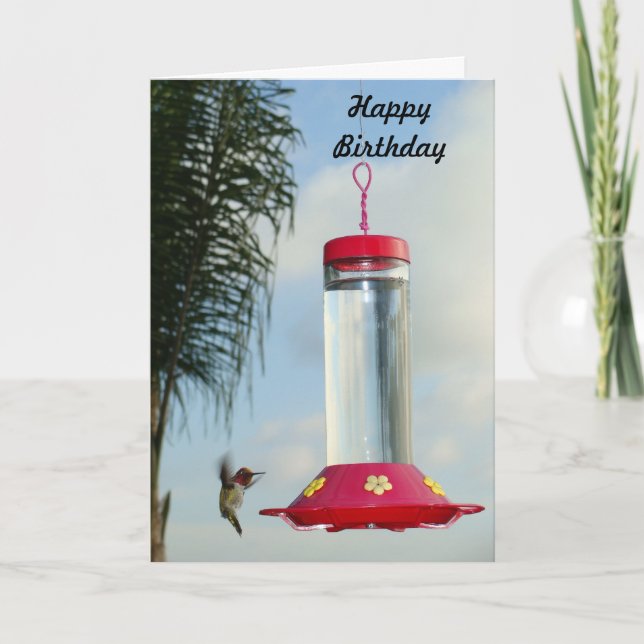 Hummingbird Grattis på födelsedagen Kort (Framsida)