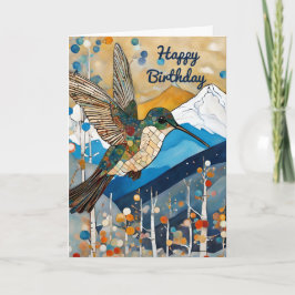Hummingbird Grattis på födelsedagen Kort
