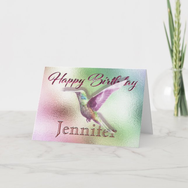 Hummingbird Grattis på födelsedagen Kort (Framsida)