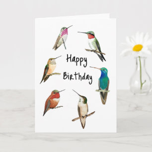 Hummingbird Grattis på födelsedagen-kort Kort