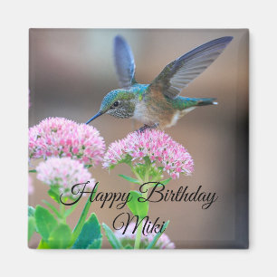 Hummingbird Grattis på födelsedagen Magnet