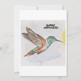 Hummingbird Greeting Card Inbjudningar
