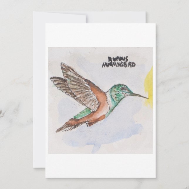 Hummingbird Greeting Card Inbjudningar (Framsida)