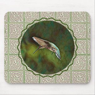 Hummingbird Grönt Art Mouse Pad Musmatta