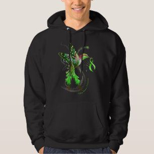 Hummingbird Grönt Ribbon Njursjukdom Medveten Hoodie