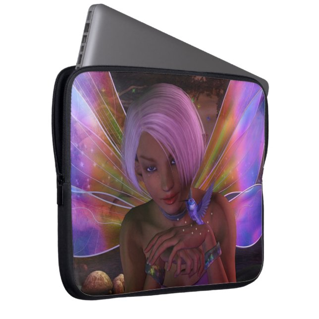 Hummingbird Guardian Fairy Fantasy Art Laptop Fodral (Framsidan Höger)