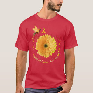 Hummingbird Gult Solros Childnature Cancer Awar T Shirt