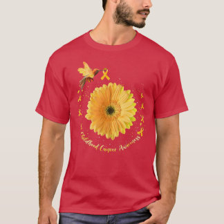Hummingbird Gult Solros Childnature Cancer Awar T Shirt