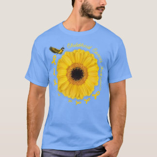 Hummingbird Gult Solros Childnature Cancer Awar T Shirt