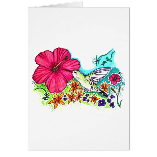 Hummingbird Hälsningskort (Framsidan)