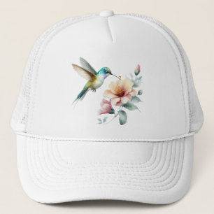 Hummingbird Harmony with Elegant Hibiscus Keps