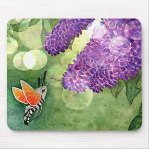 Hummingbird Hawk Moth och Lilacs Musmatta